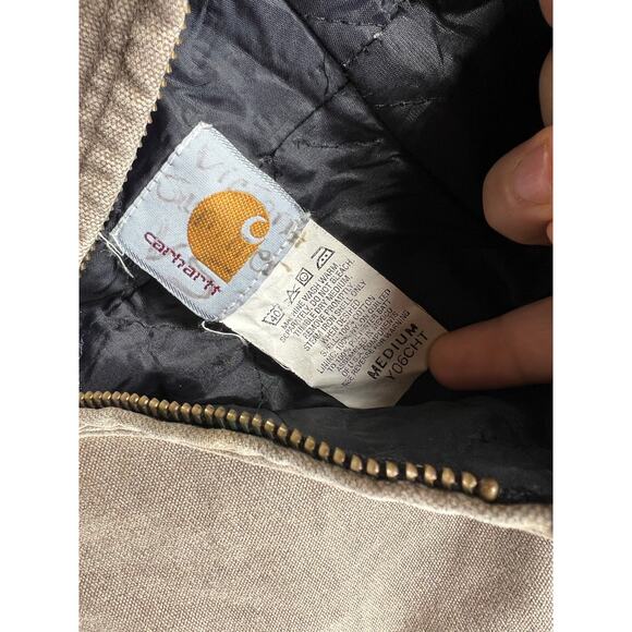 Vintage Carhartt Mocha Faded Jacket Youth Medium 16x22 - Picture 3 of 5